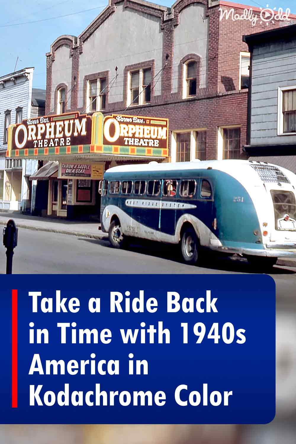 Take a Ride Back in Time with 1940s America in Kodachrome Color