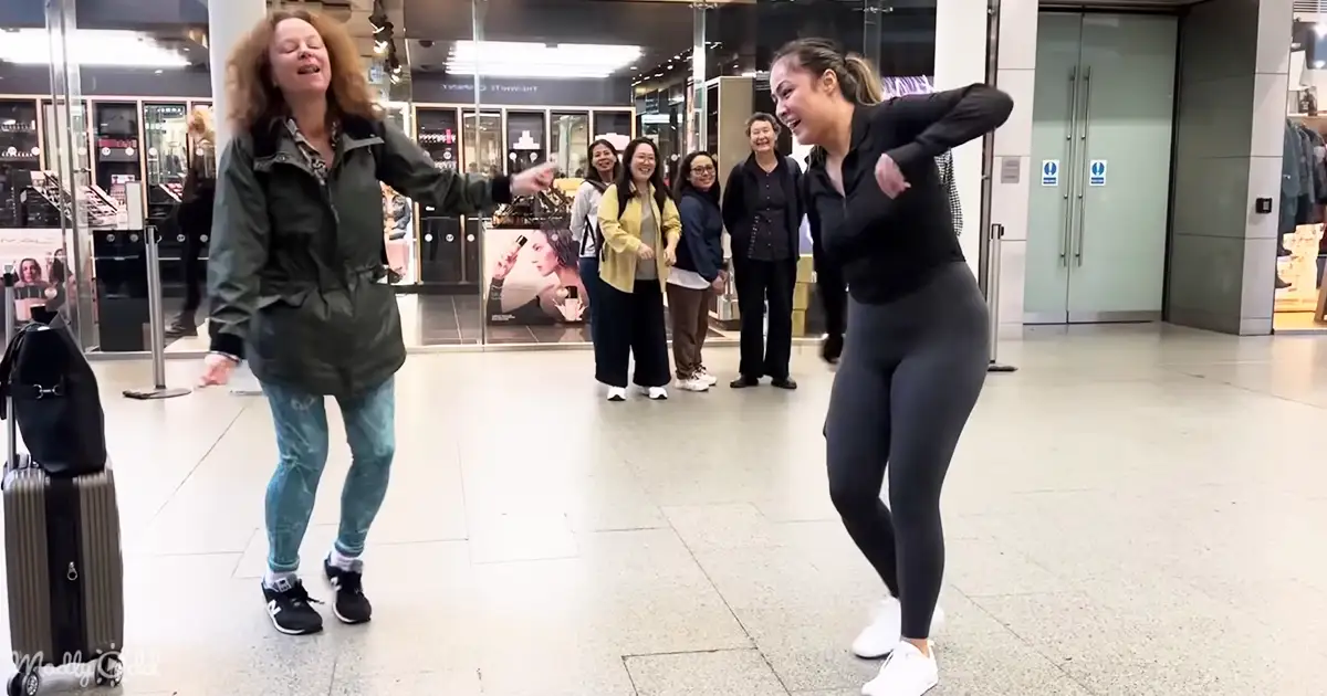 One Lady Starts Boogieing And Another Can’t Resist Joining In!