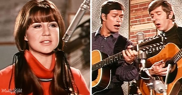 The Seekers grouped together, performing 'I'll Never Find Another You' in a setting filled with 1960s decor.