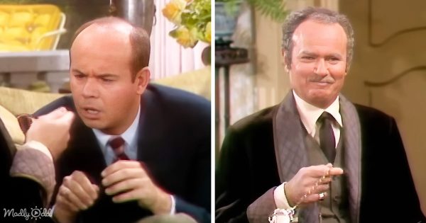 Tim Conway dressed as a cat, causing Harvey Korman to burst into laughter, in a memorable Carol Burnett Show scene.