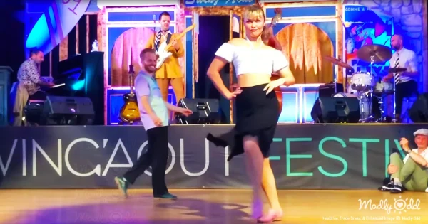 Boogie Woogie Improve Swing dancers looking confident for competition.