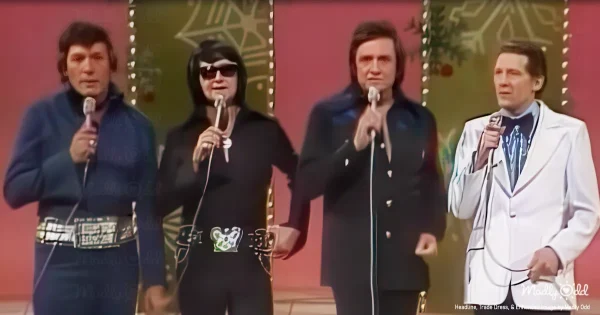 Four great Legends sing a Gospel song for their friend Elvis. This is a wonderful tribute and song!