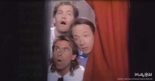 The Monkees dressed in vibrant 1980s fashion